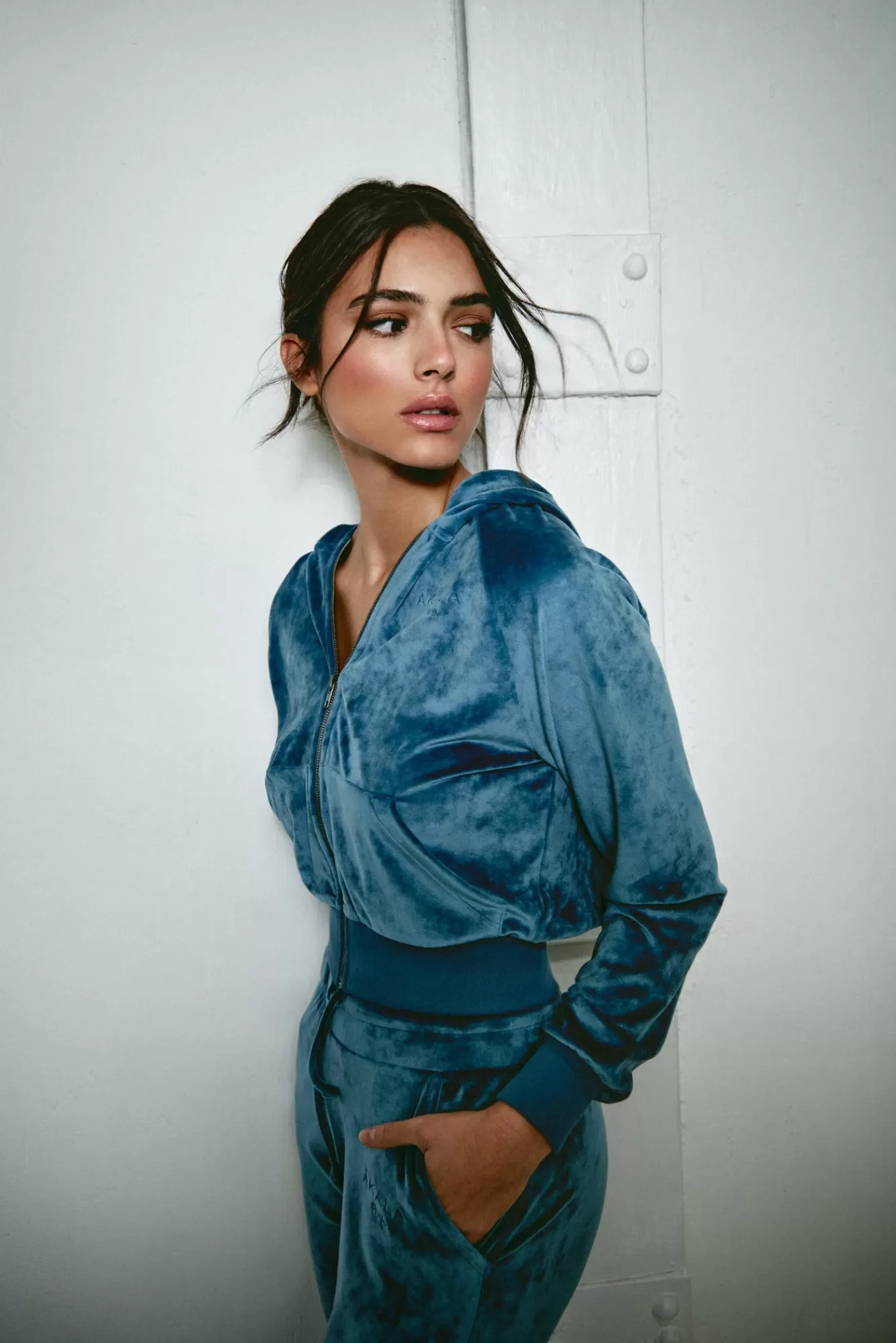 The Akala Studio Blue Velvet Pants Fashion