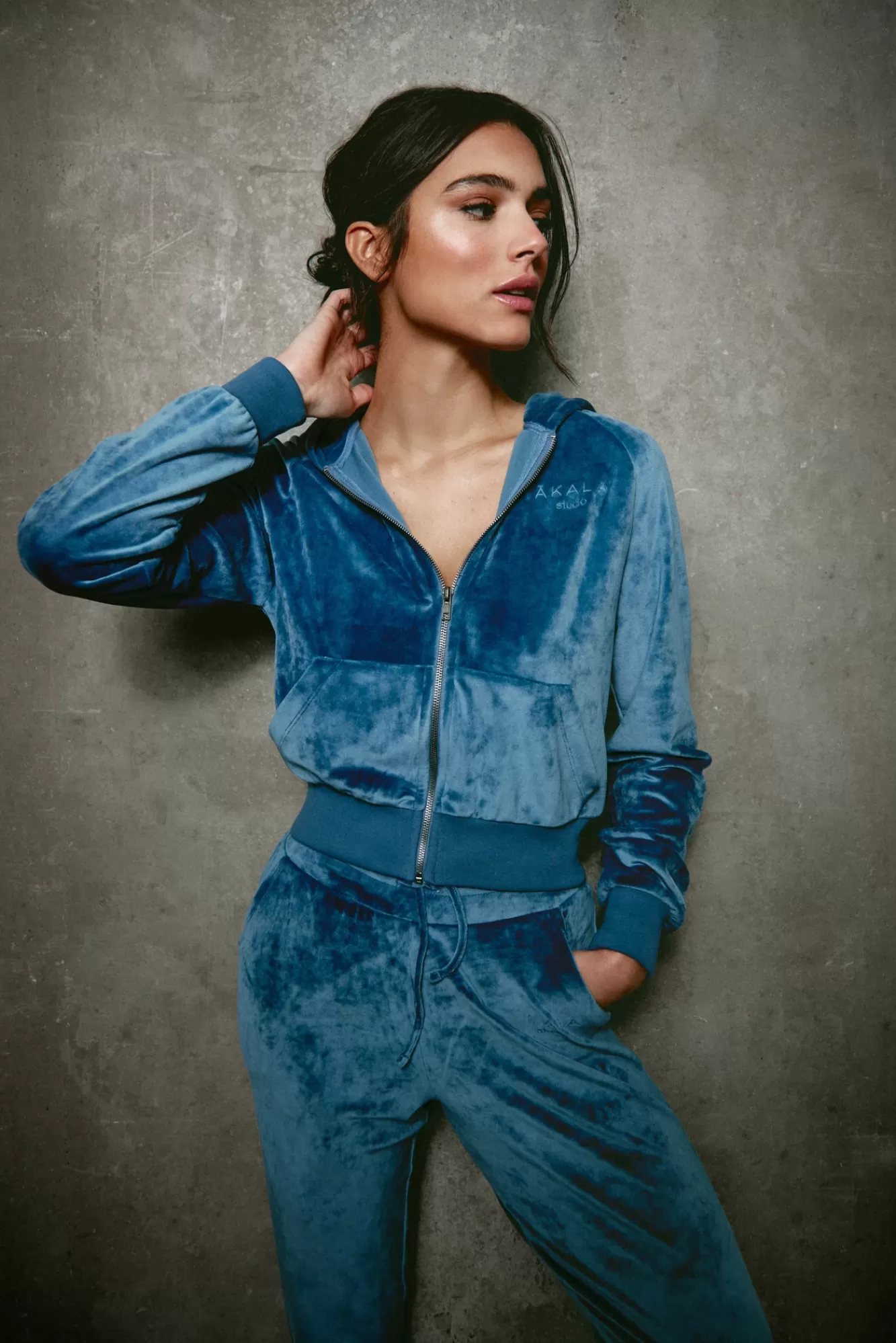 The Akala Studio Blue Velvet Pants Fashion