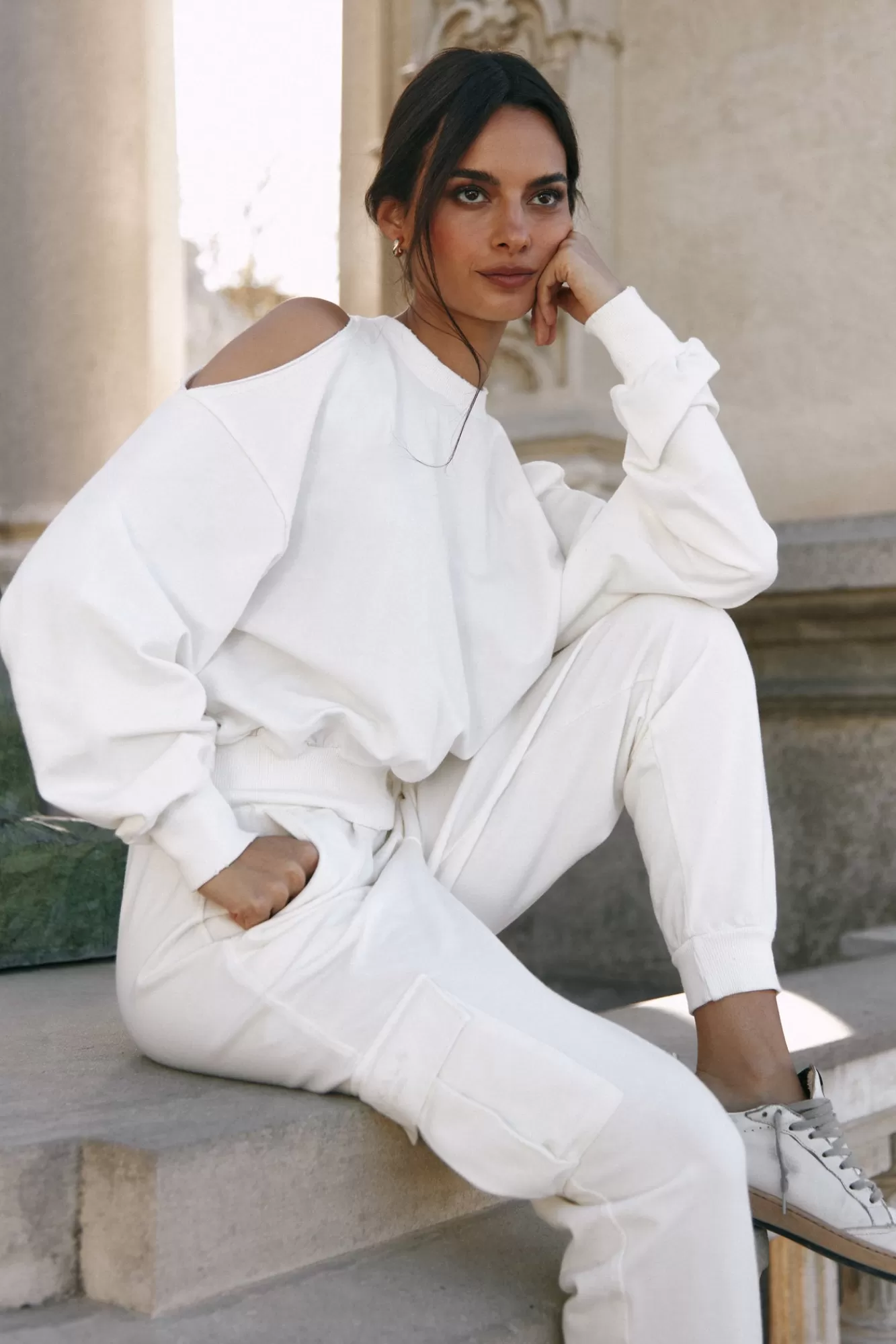 The Akala Studio Milky White Cargo Pants Fashion