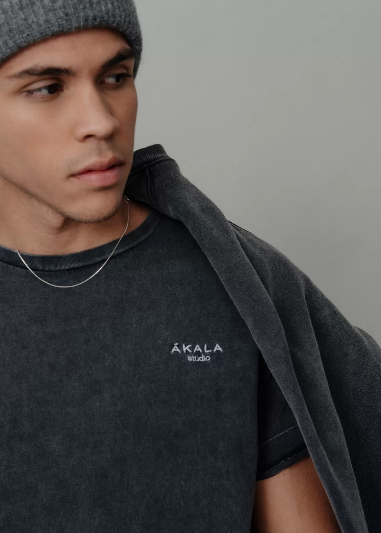 The Akala Studio Oversized Washed Grey T-Shirt Discount