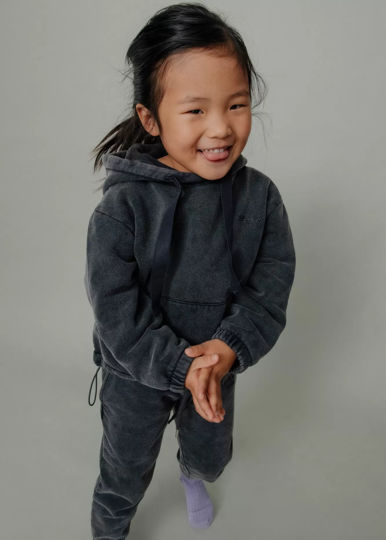 The Akala Studio Washed Grey Hoodie Girl Outlet