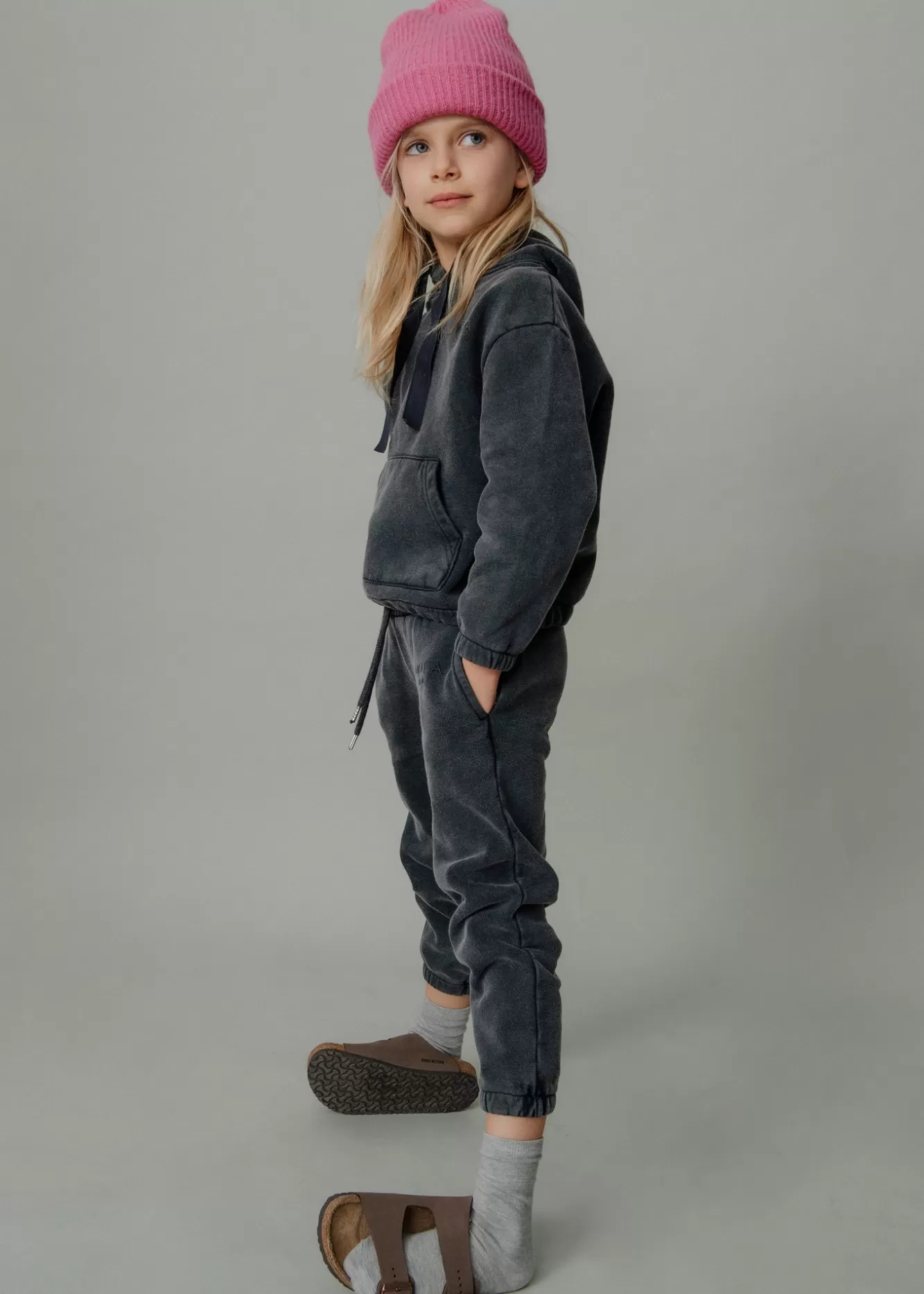 The Akala Studio Washed Grey Pants Girl Best Sale